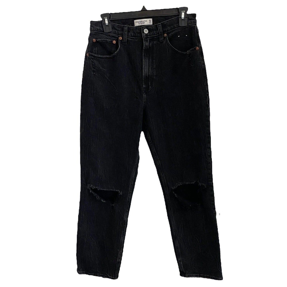 Abercrombie & Fitch Curve Love Jeans Ankle Straight Ultra High Rise